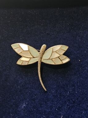 Dragonfly Sterling Silver 925 Brooch in Abalone